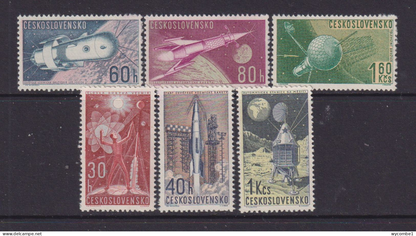 CZECHOSLOVAKIA  - 1962 Space Research Set Never Hinged Mint - Unused Stamps