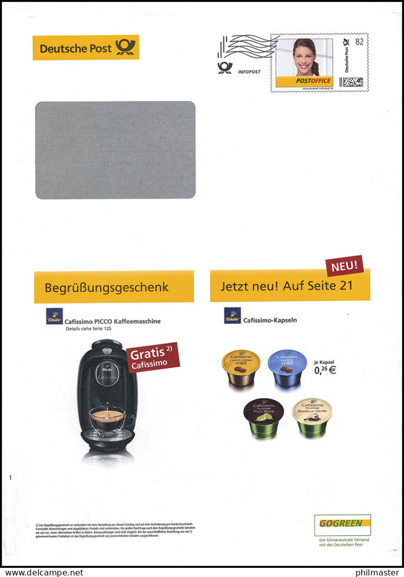 Plusbrief EAI B 85/5 Infopost Frauenportrait 82 Cent PICCO Kaffemaschine 2015 - Buste - Nuovi