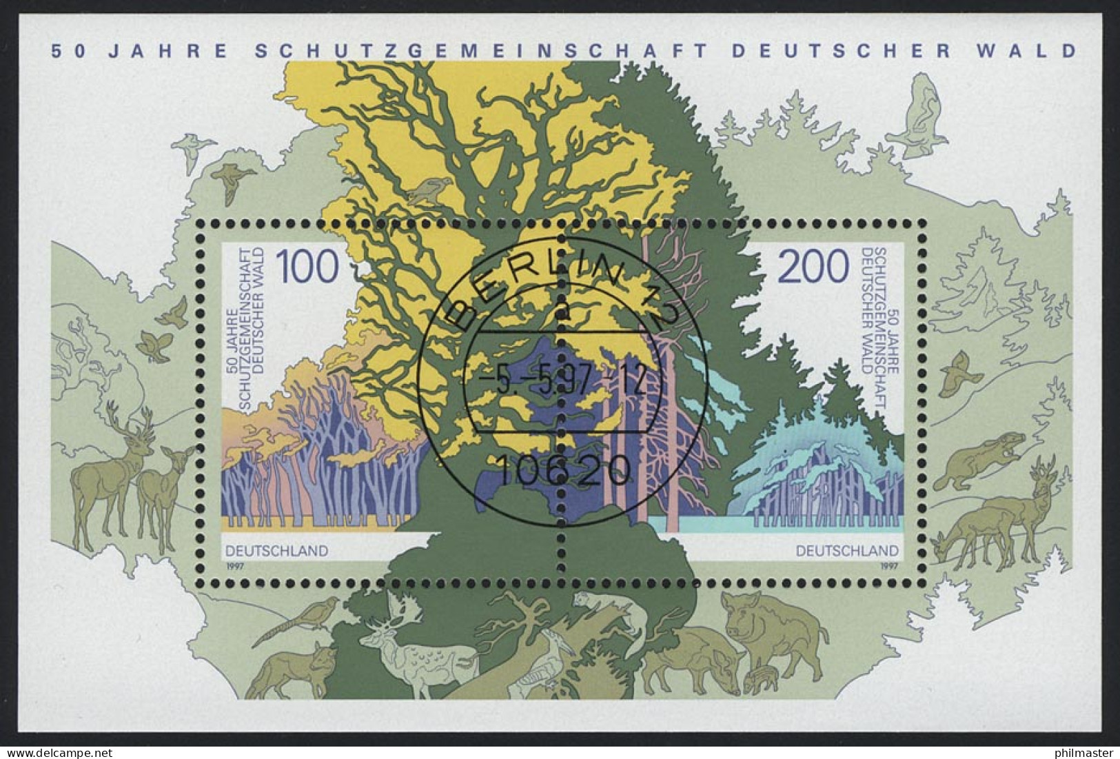 Block 38 SDW Schutzgemeinschaft Deutscher Wald, VS-O Berlin - Used Stamps