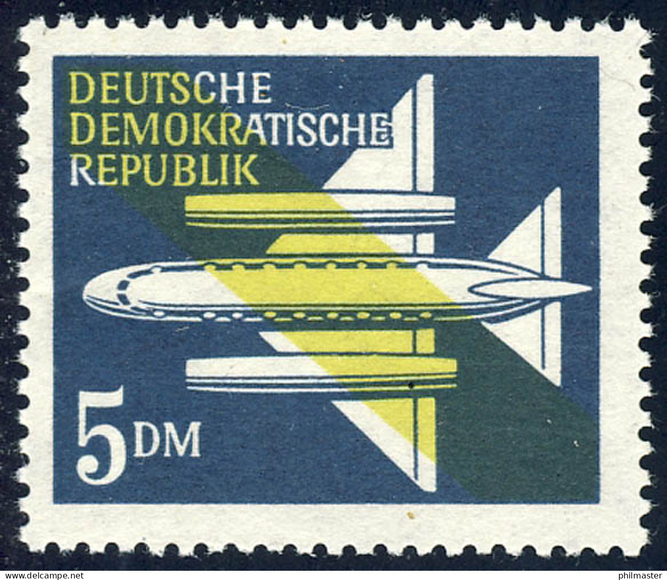 615 Flugpost 5 DM ** Postfrisch - Unused Stamps