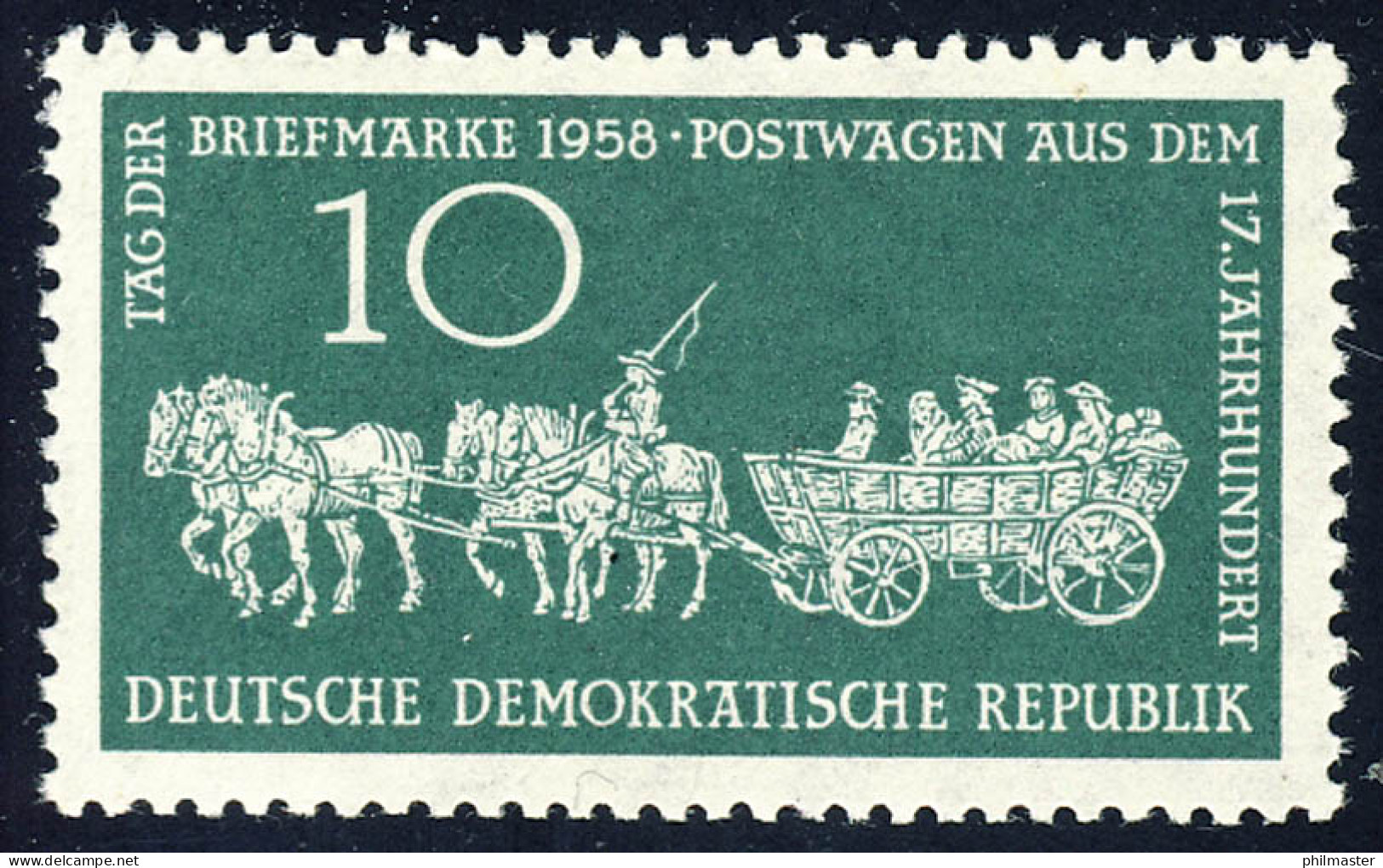 660 Tag Der Briefmarke 10 Pf ** Postfrisch - Unused Stamps