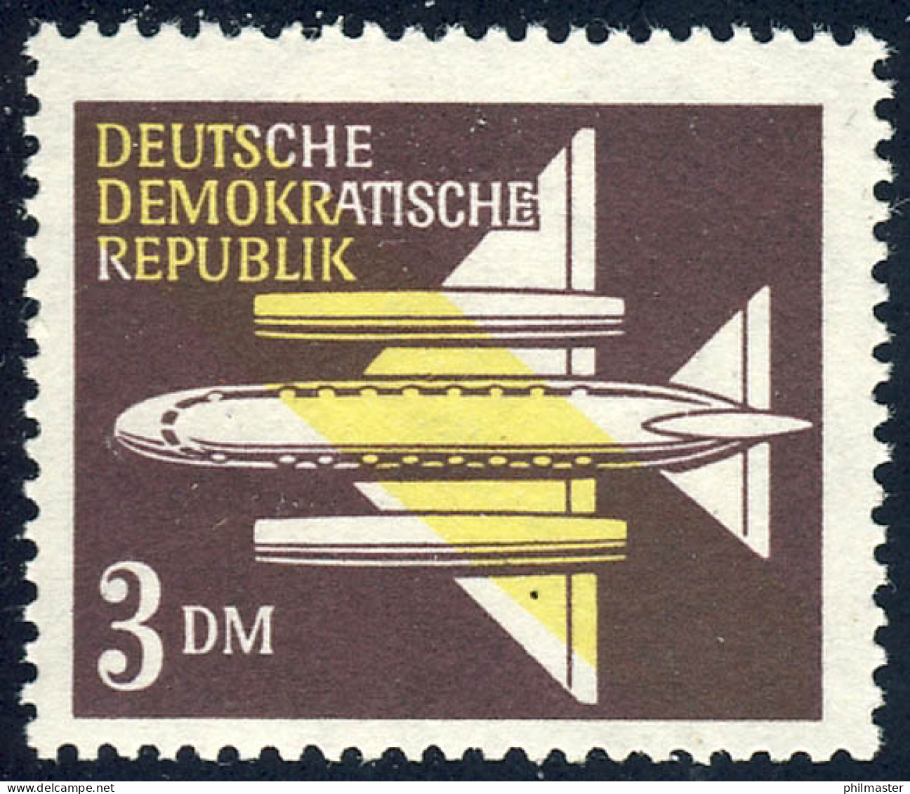 614 Flugpost 3 DM ** Postfrisch - Ungebraucht