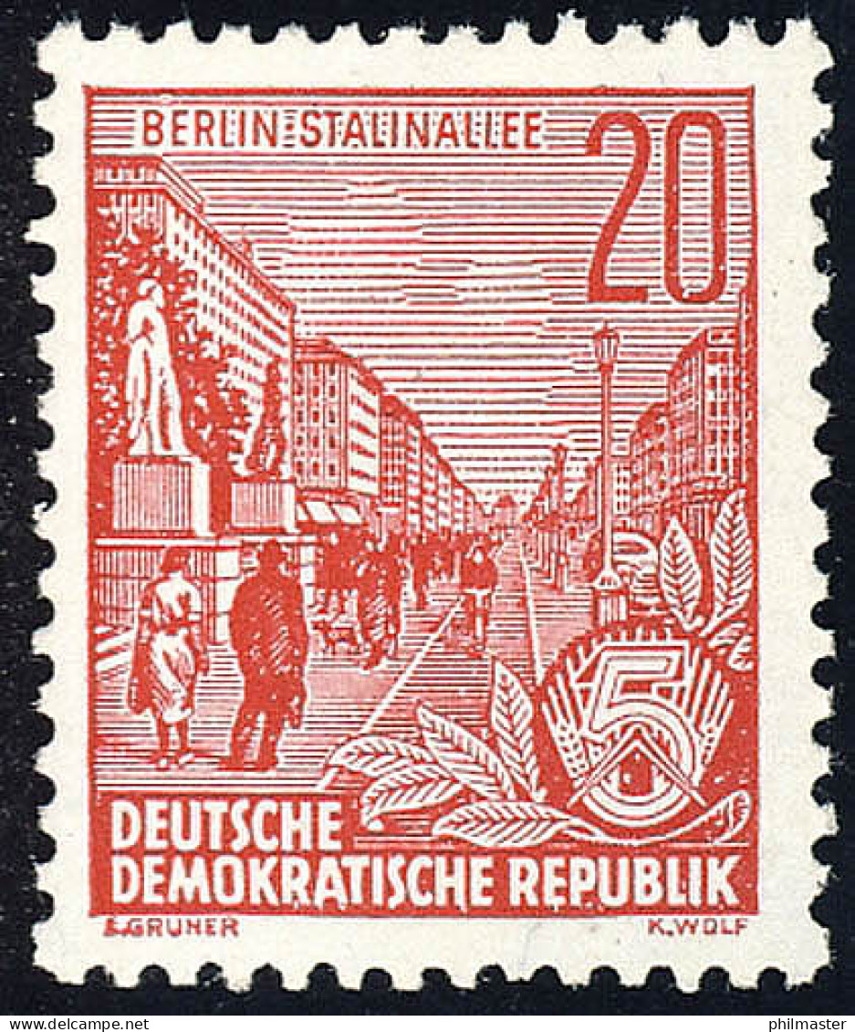 455 Fünfjahrplan Neue Farbe/Wert 20 Pf ** Postfrisch - Unused Stamps