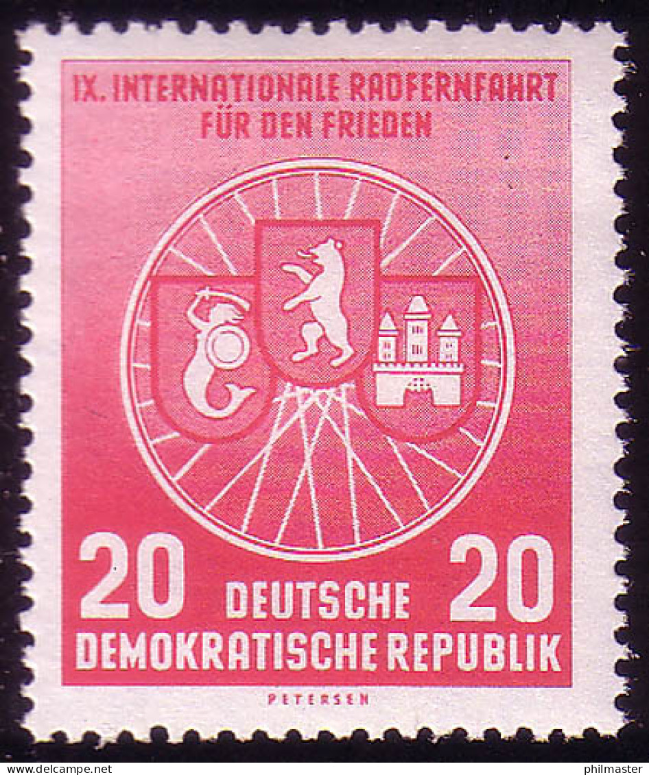 522 Radrennfahrt Für Den Frieden 20 Pf ** Postfrisch - Unused Stamps