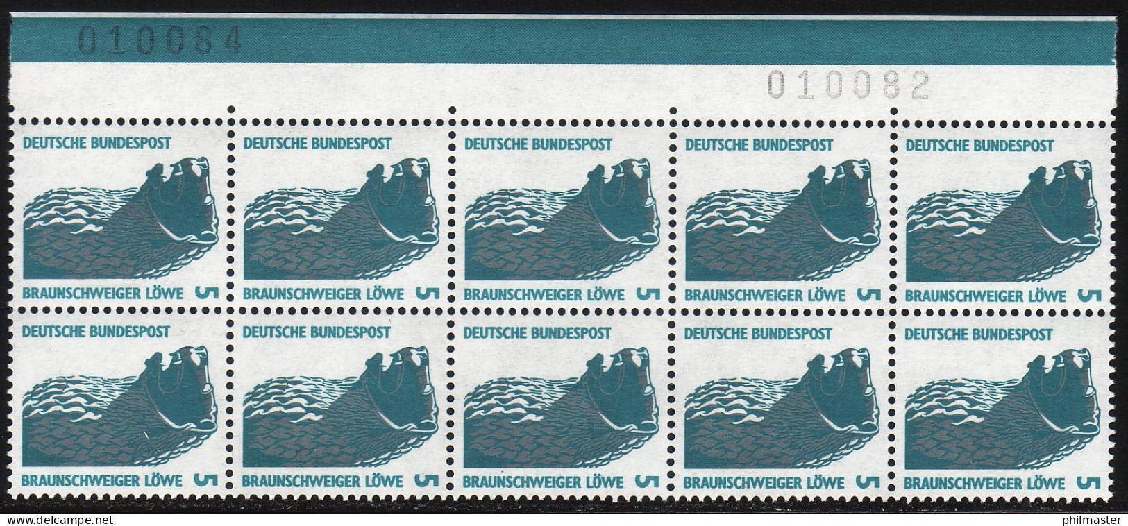 1448u SWK 5 Pf, Verschiedene Randziffern,  ** - Unused Stamps