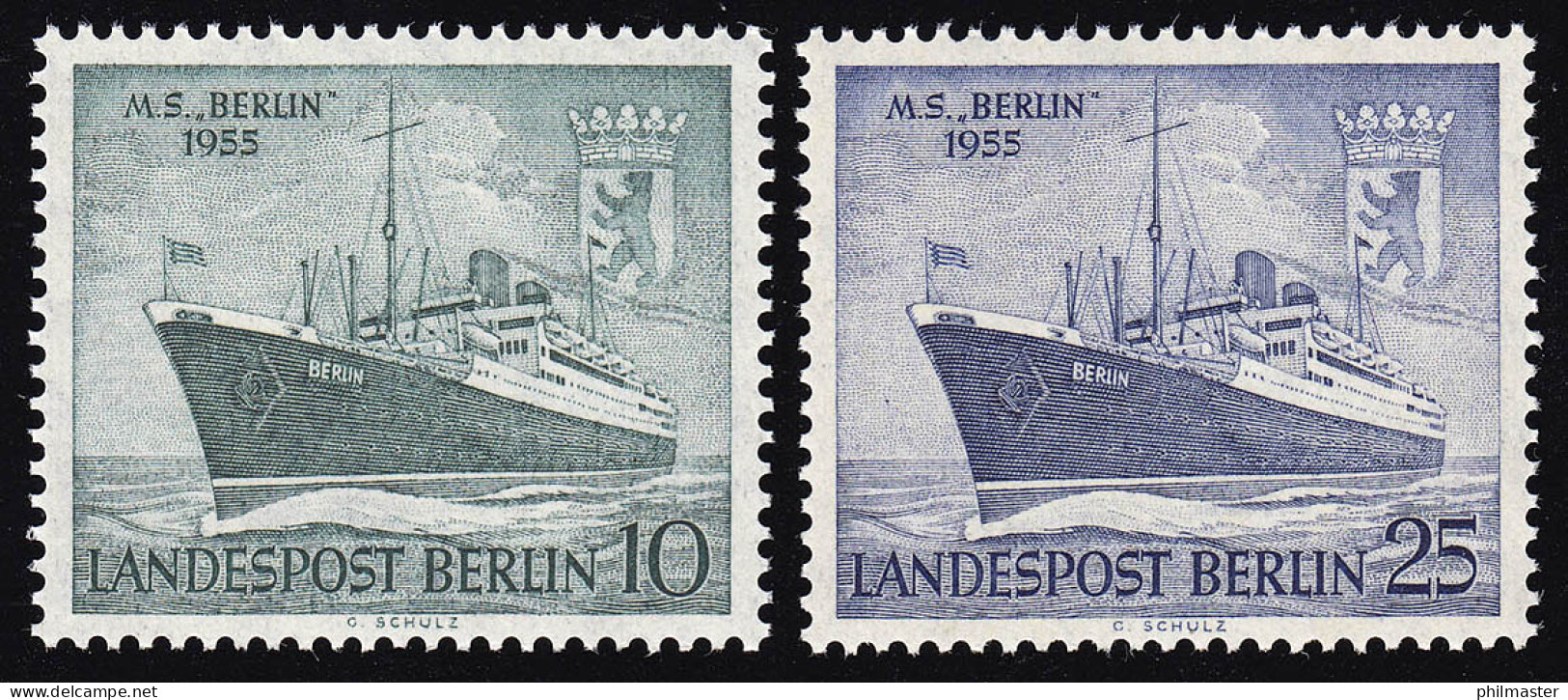 126-127 Motorschiff BERLIN - Satz Postfrisch ** - Unused Stamps