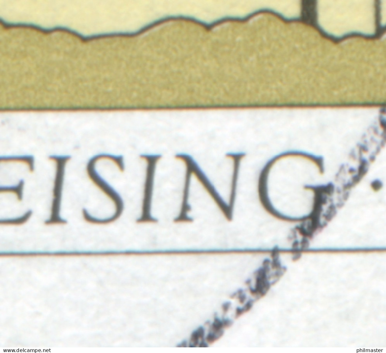 1856 Freising: Randstück Mit PLF Ausbuchtung Am N, Feld 5, Gestempelt DÜSSELDORF - Variétés Et Curiosités