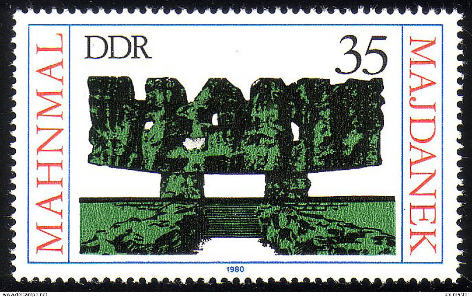 2538 Mahn- Und Gedenkstätten 35 Pf 1980 ** - Ungebraucht