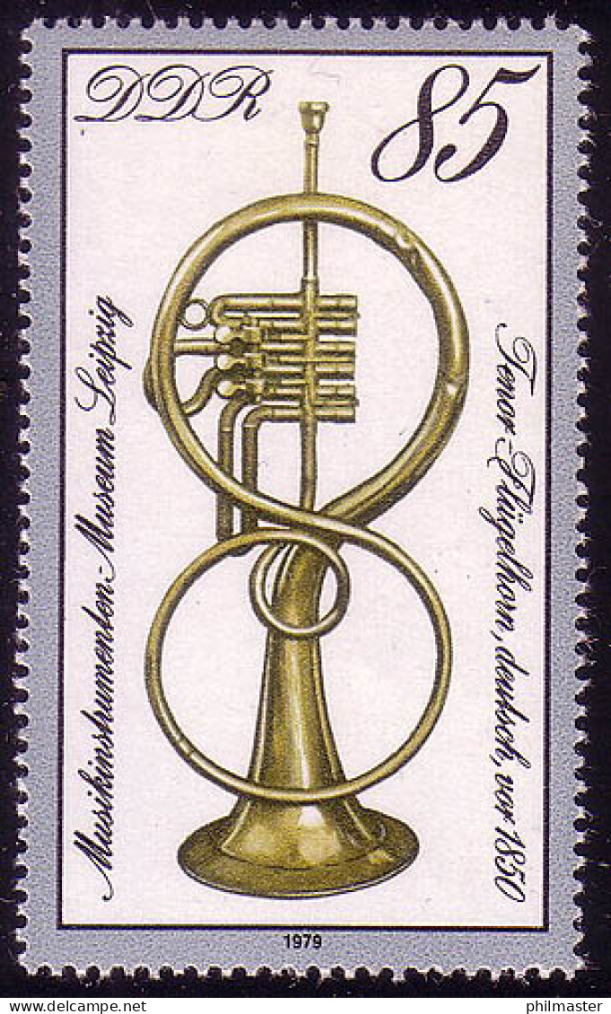 2448 Musikinstrumenten-Museum 85 Pf Tenor-Flügelhorn ** - Unused Stamps