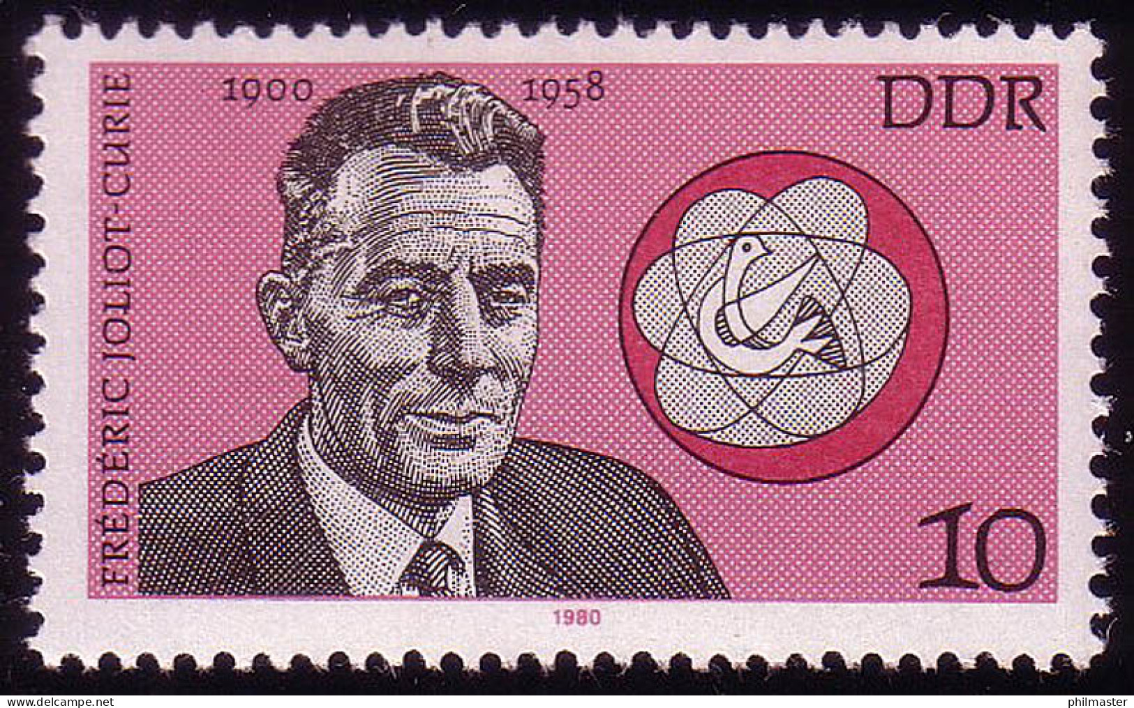 2493 Bedeutende Persönlichkeiten 10 Pf Joliot-Curie ** - Nuovi