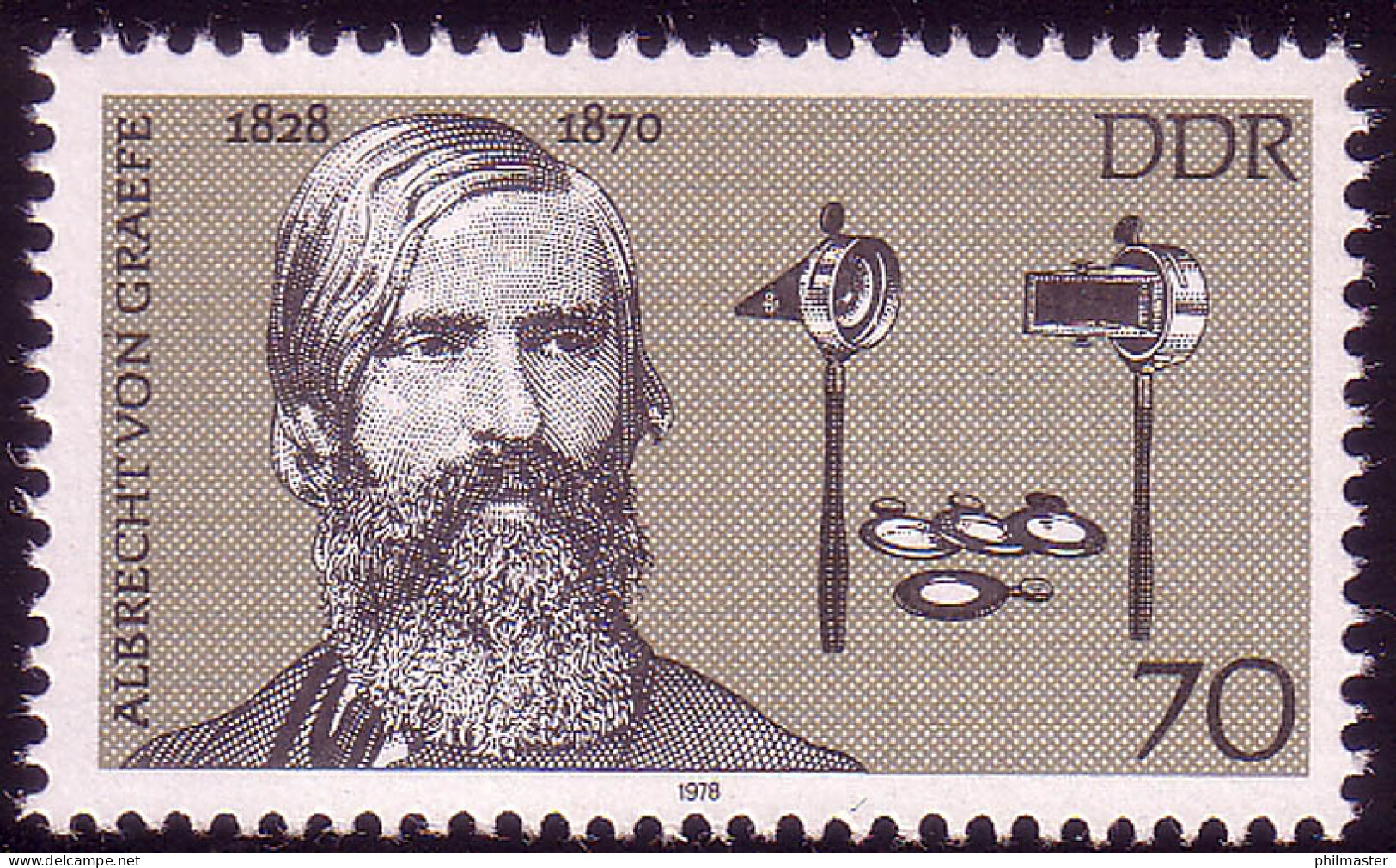 2342 Bedeutende Persönlichkeiten 70 Pf Von Graefe ** - Unused Stamps