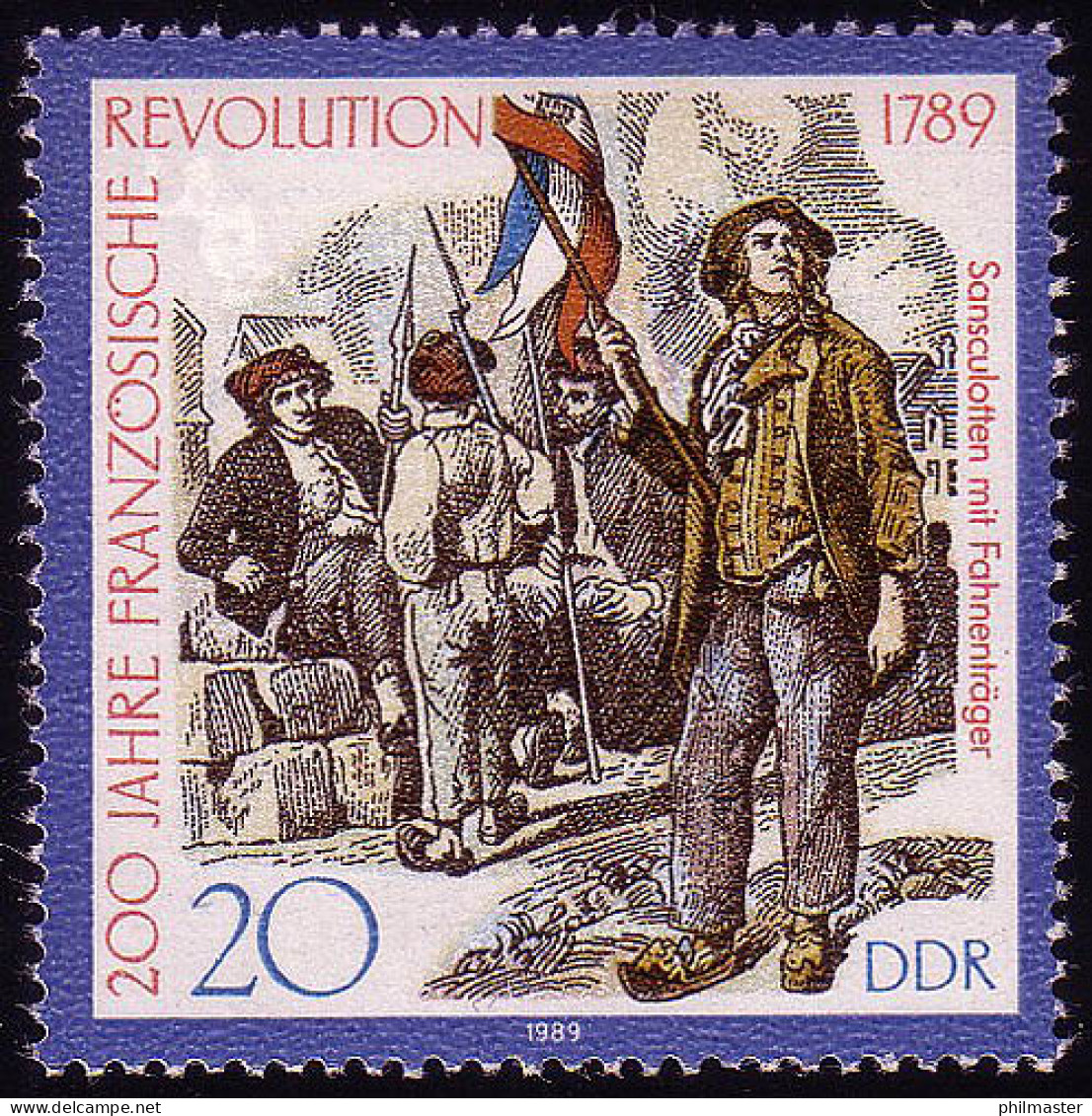 3259 Französische Revolution 20 Pf Fahnenträger ** - Nuevos