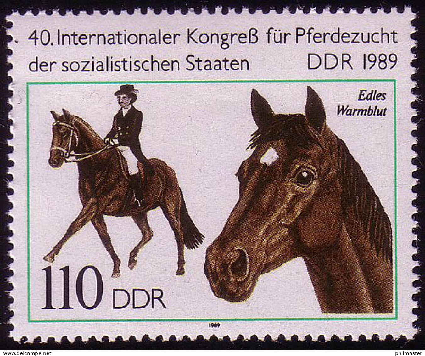 3264 Pferdezucht 110 Pf Edles Warmblut ** - Neufs