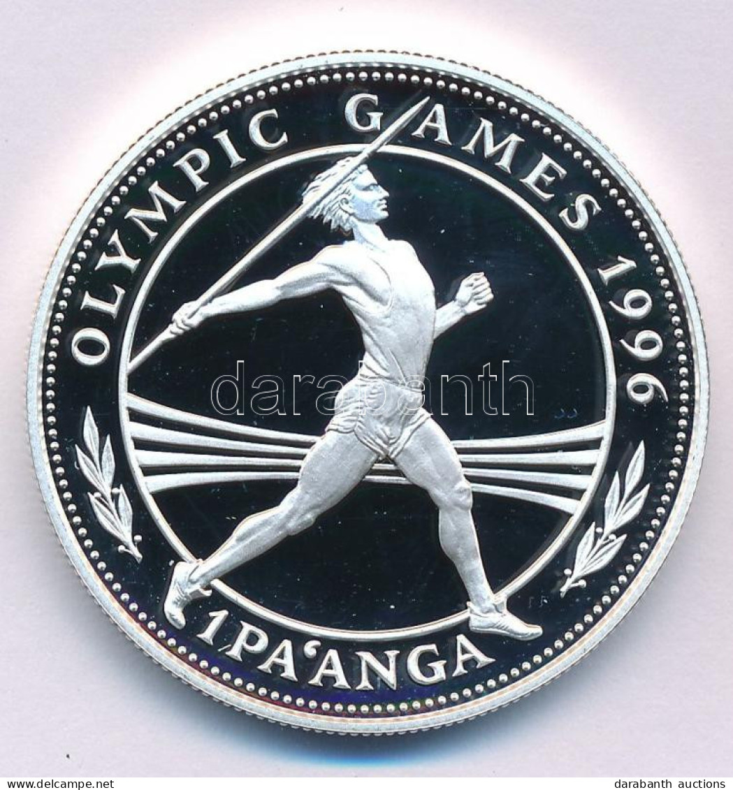 Tonga 1994. 1P Ag "Nyári Olimpia, Atlanta - Gerelyhajítás" Kapszulában T:PP Tonga 1994. 1 Pa'anga Ag "Summer Olympics, A - Non Classés