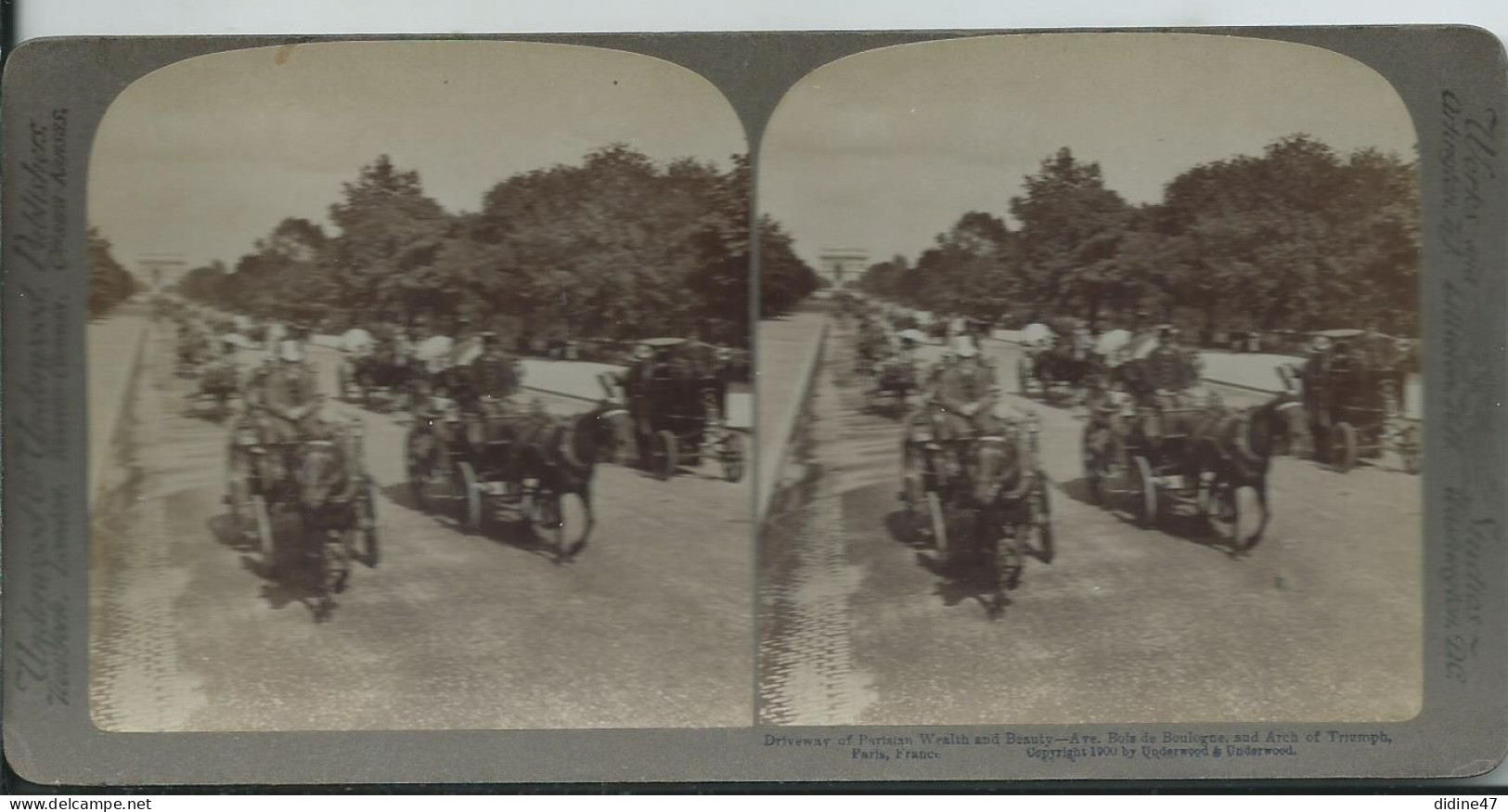 PHOTOS STÉRÉOSCOPIQUES - PARIS - Avenue Du Bois De Boulogne - Stereo-Photographie