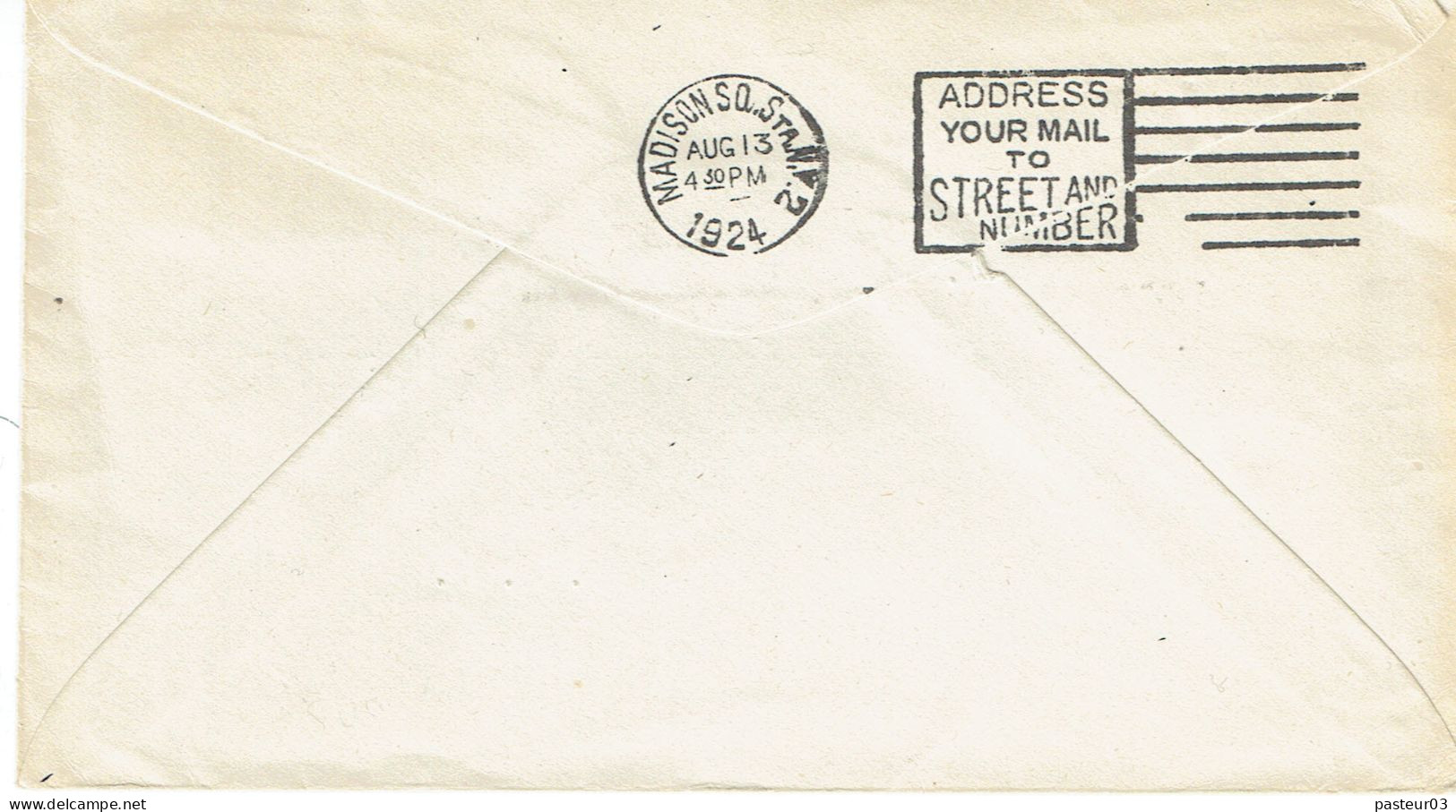 17 GRAND LIBAN 2,50 P Pasteur Bleu (03) Lettre Simple Tarifs Du 16-07-1924 Lettre Pour New York - Storia Postale