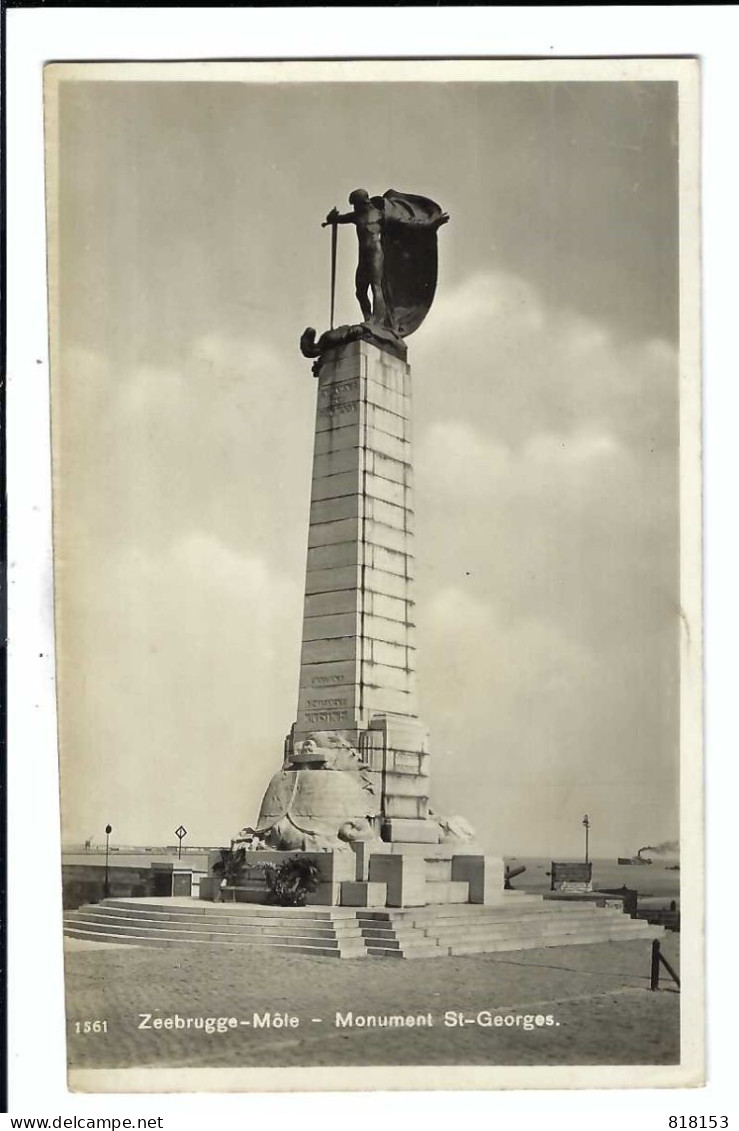 1561   Zeebrugge-Môle  -  Monument St-Georges    P.l.A. Belga Phot BRUXELLES - Zeebrugge