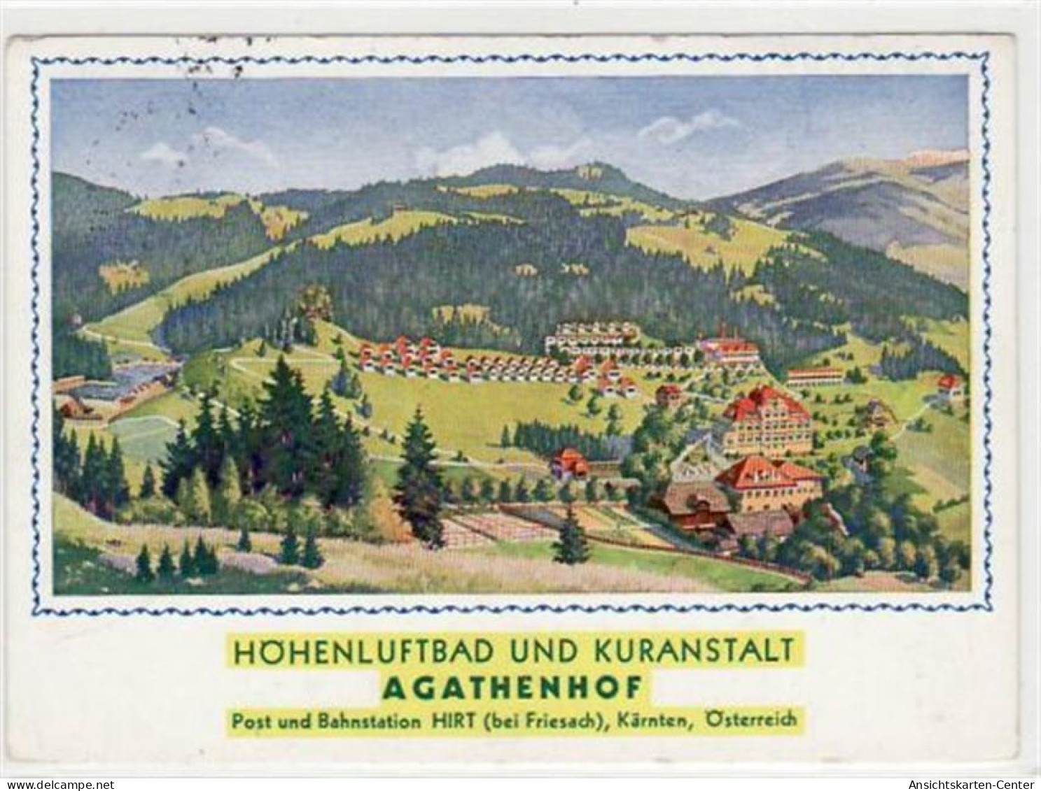 39043005 - Hirt Mit Hoehenluftbad U. Kuranstalt Agathenhof Gelaufen Von Ca. 1942. Leichte Eckabschuerfungen, Leichte St - Otros & Sin Clasificación