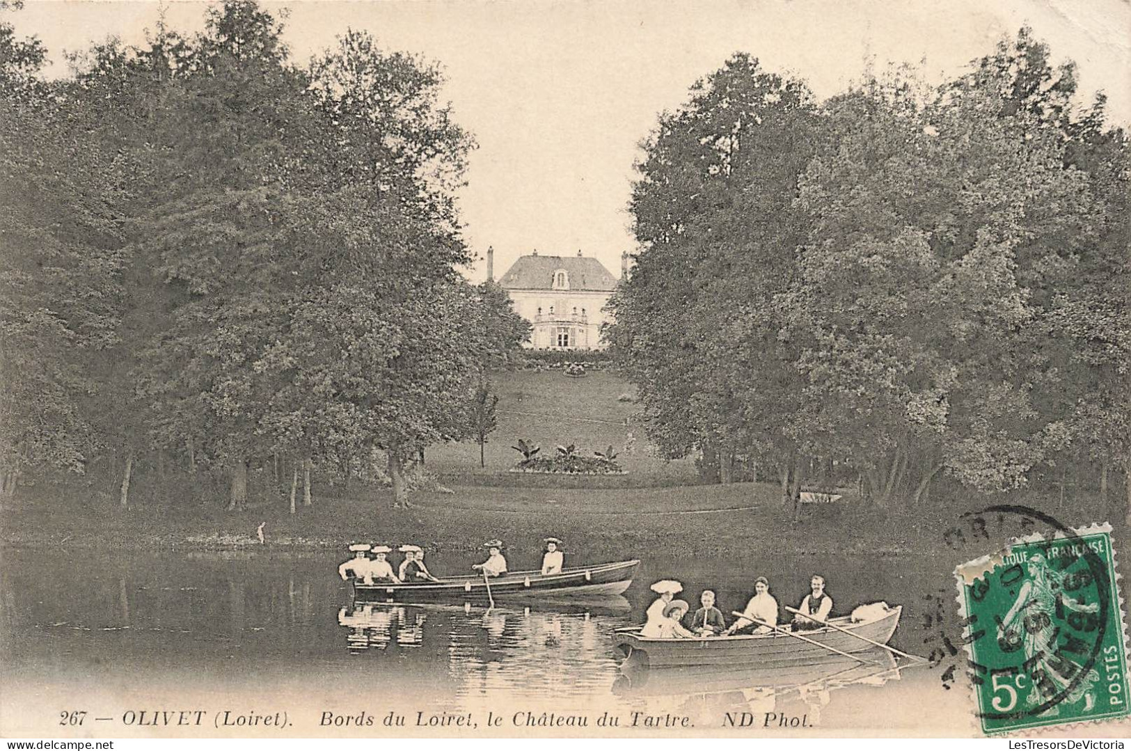 FRANCE - Olivet (Loiret) - Bords Du Loiret - Le Château Du Tartre - N D Phot - Animé - Barque - Carte Postale Ancienne - Orleans