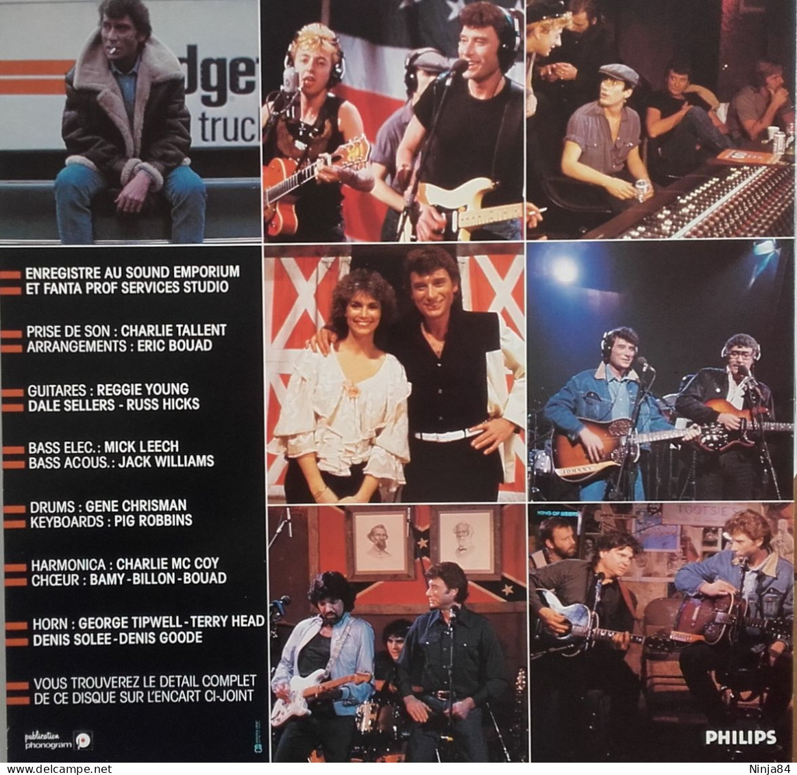 2 LP 33 CM (12") Johnny Hallyday " Hallyday 84 Nashville "