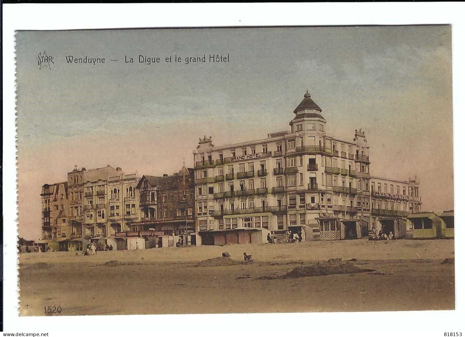 Wenduine  Wenduyne - La Digue Et Le Grand Hôtel 1926   STAR 1520 - Wenduine