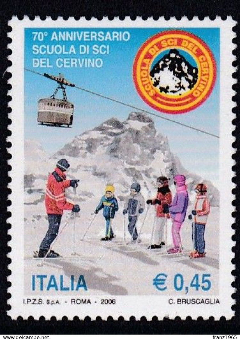 70th Anniversary Of The Cervino Ski School - 2006 - 2001-10: Mint/hinged