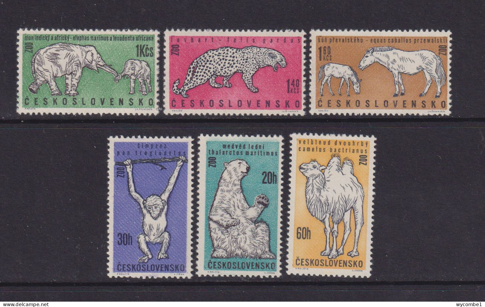 CZECHOSLOVAKIA  - 1962 Animals Of Prague Zoo Set Never Hinged Mint - Unused Stamps