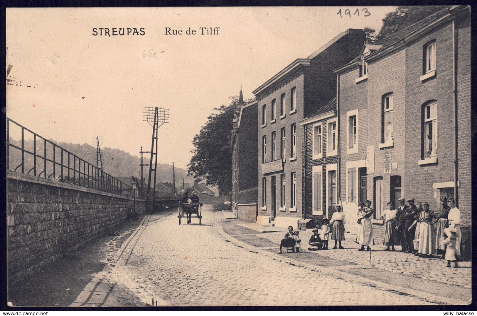 +++ CPA - STREUPAS - Angleur - Rue De Tilff - Carte Animée - 1913   // - Luik