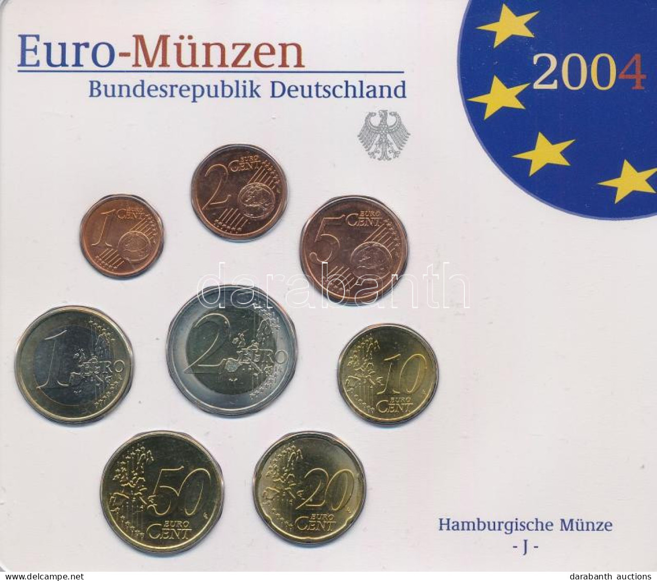 Németország 2004J 1c-2E (8xklf) Forgalmi Szett Műanyag Tokban T:UNC Germany 2004J 1 Cent - 2 Euro (8xdiff) Coin Set In P - Non Classés