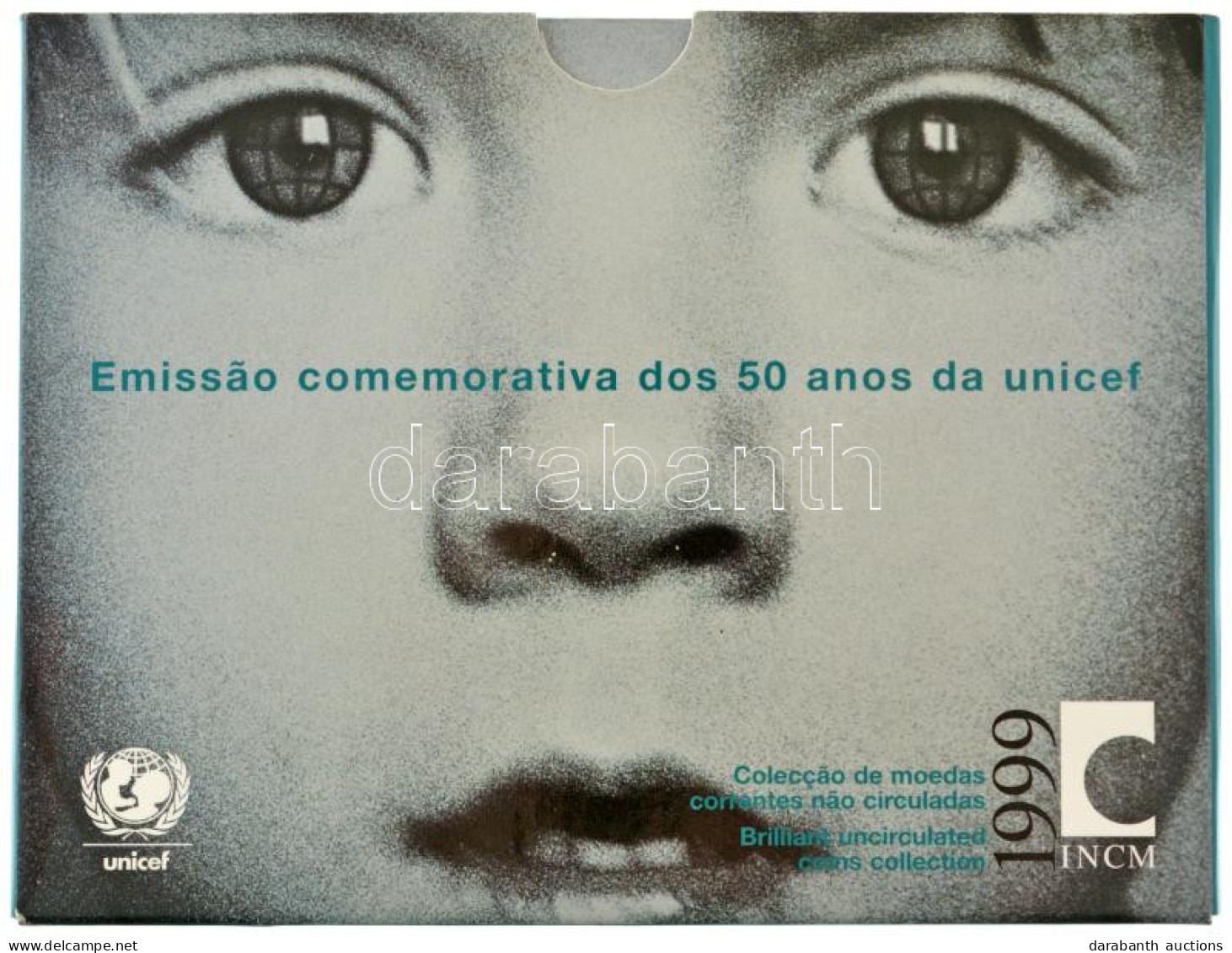 Portugália 1999. 1E-200E (7xklf) + 100E "UNICEF" + 200E "UNICEF" Forgalmi Sor, Karton Dísztokban T:BU Portugal 1999. 1 E - Non Classés