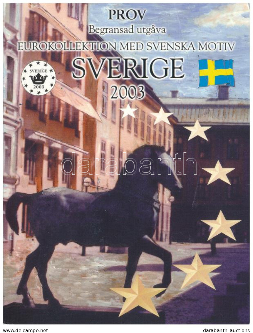 Svédország 2003. 1c-2E (8xklf) Próbaveret Forgalmi Sor Karton Dísztokban T:UNC Sweden 2003. 1 Cent - 2 Euro (8xdiff) Tri - Non Classés