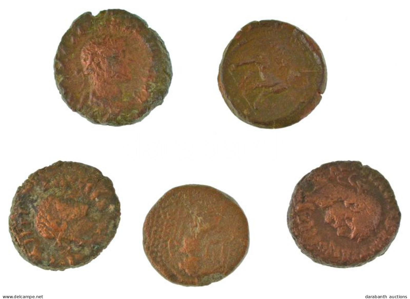 Római Birodalom / Egyiptom 5db-os Bronz érmetétel T:F Roman Empire / Egypt 5pcs Bronze Coin Lot C:F - Unclassified