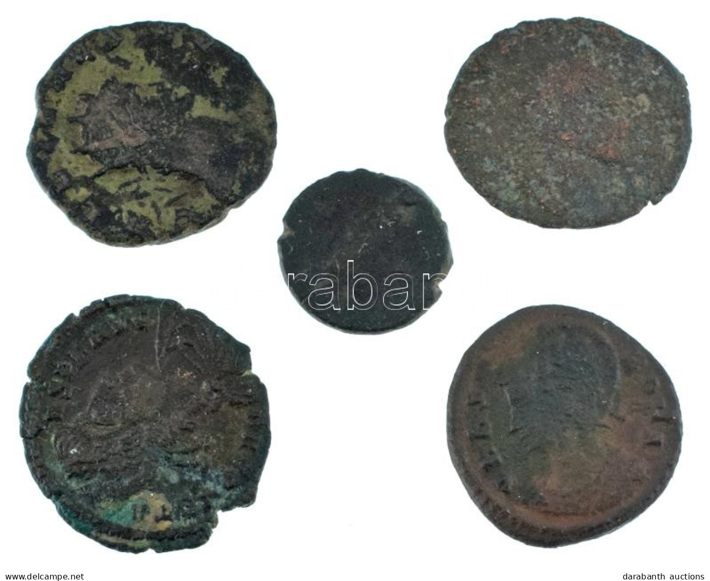 Római Birodalom 5db-os Bronz érmetétel T:VF,F Roman Empire 5pcs Bronze Coin Lot C:VF,F - Ohne Zuordnung