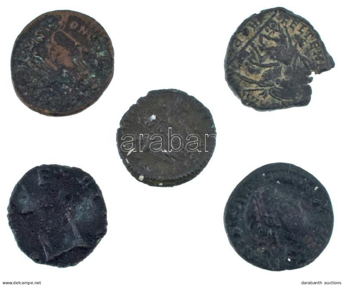 Római Birodalom 5db-os Bronz érmetétel T:VF,F Roman Empire 5pcs Bronze Coin Lot C:VF,F - Ohne Zuordnung