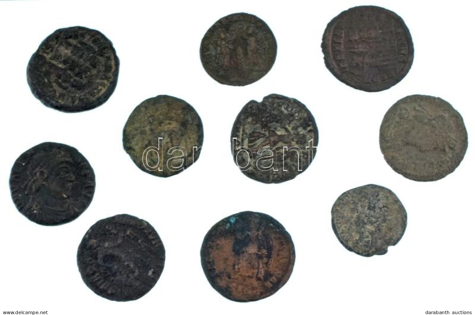 Római Birodalom 10db-os Bronz Follis érmetétel T:VF,F Roman Empire 10pcs Bronze Follis Coin Lot C:VF,F - Ohne Zuordnung