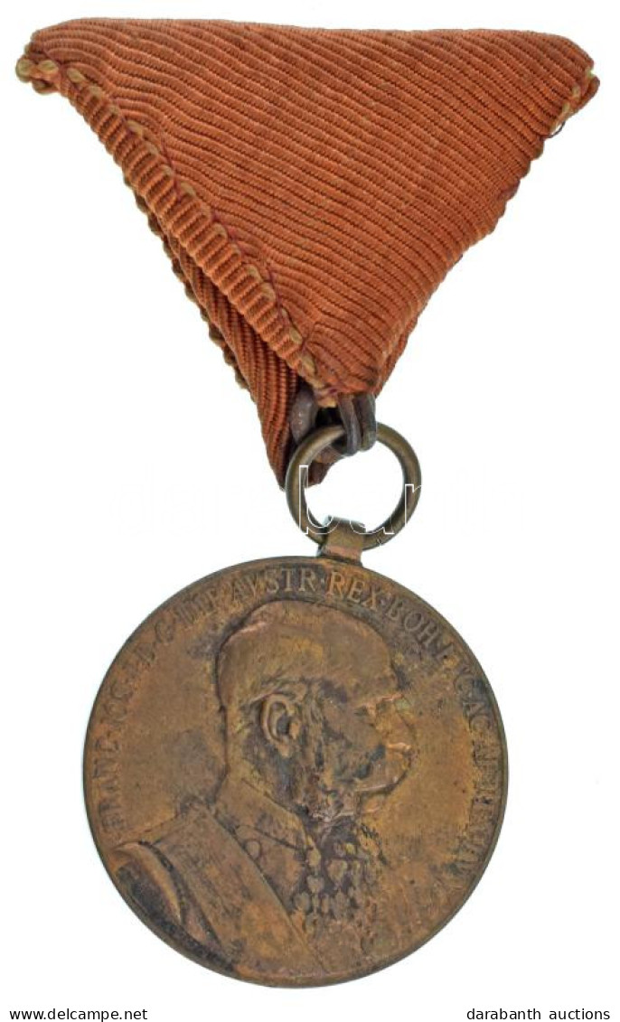 1898. "Jubileumi Emlékérem A Fegyveres Erő Számára / Signum Memoriae (AVSTR)" Bronz Kitüntetés Fakó Mellszalagon T:XF  H - Zonder Classificatie