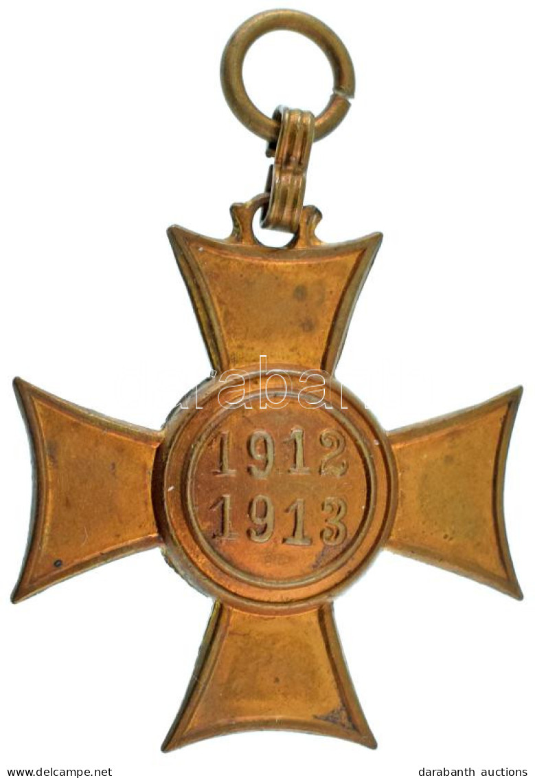 1913. "Mozgósítási Kereszt / 1912-1913-as Emlékkereszt" Bronz Kitüntetés Mellszalag Nélkül T:AU,XF  Hungary 1913. "Comme - Ohne Zuordnung
