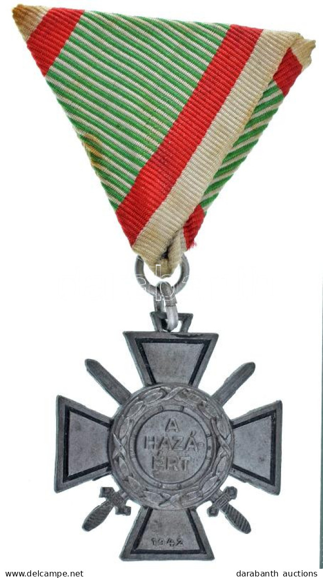 1942. "Tűzkereszt I. Fokozata" Hadifém Kitüntetés Eredeti Mellszalaggal T:XF Hungary 1942. "Fire Cross, 1st Class" War M - Zonder Classificatie