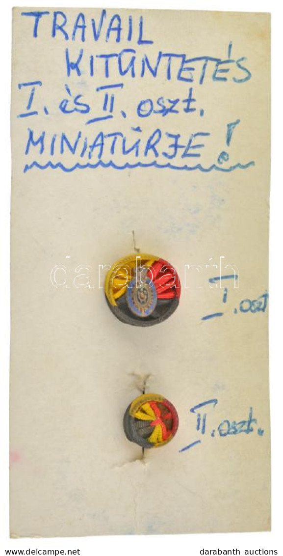 Belgium 1958. "Munka Kitüntetés" 2xklf Rozetta T:XF Patina, Kis Zománchiba Belgium 1958. "Labour Decoration" 2xdiff Rose - Ohne Zuordnung