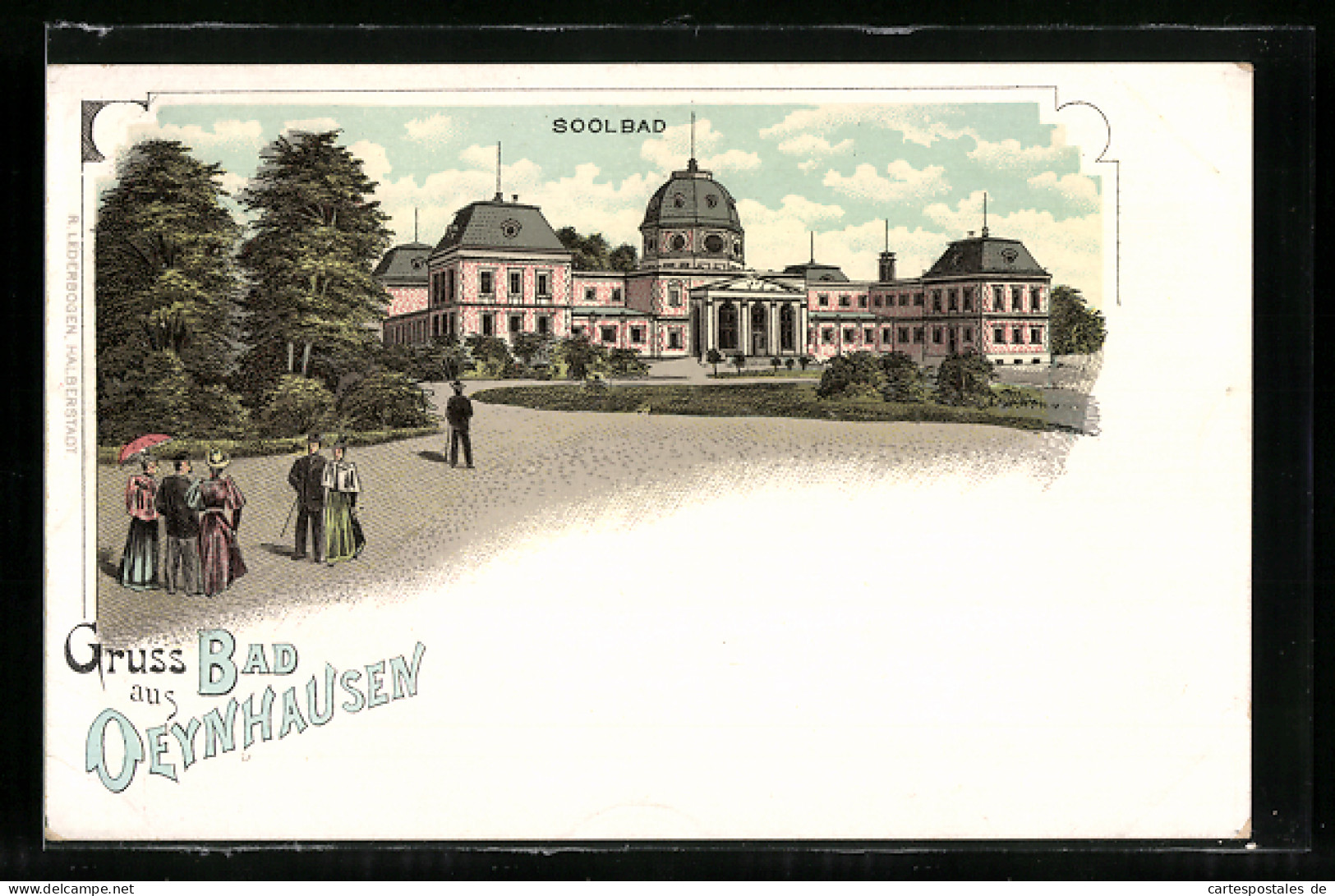 Lithographie Bad Oeynhausen, Soolbad  - Bad Oeynhausen