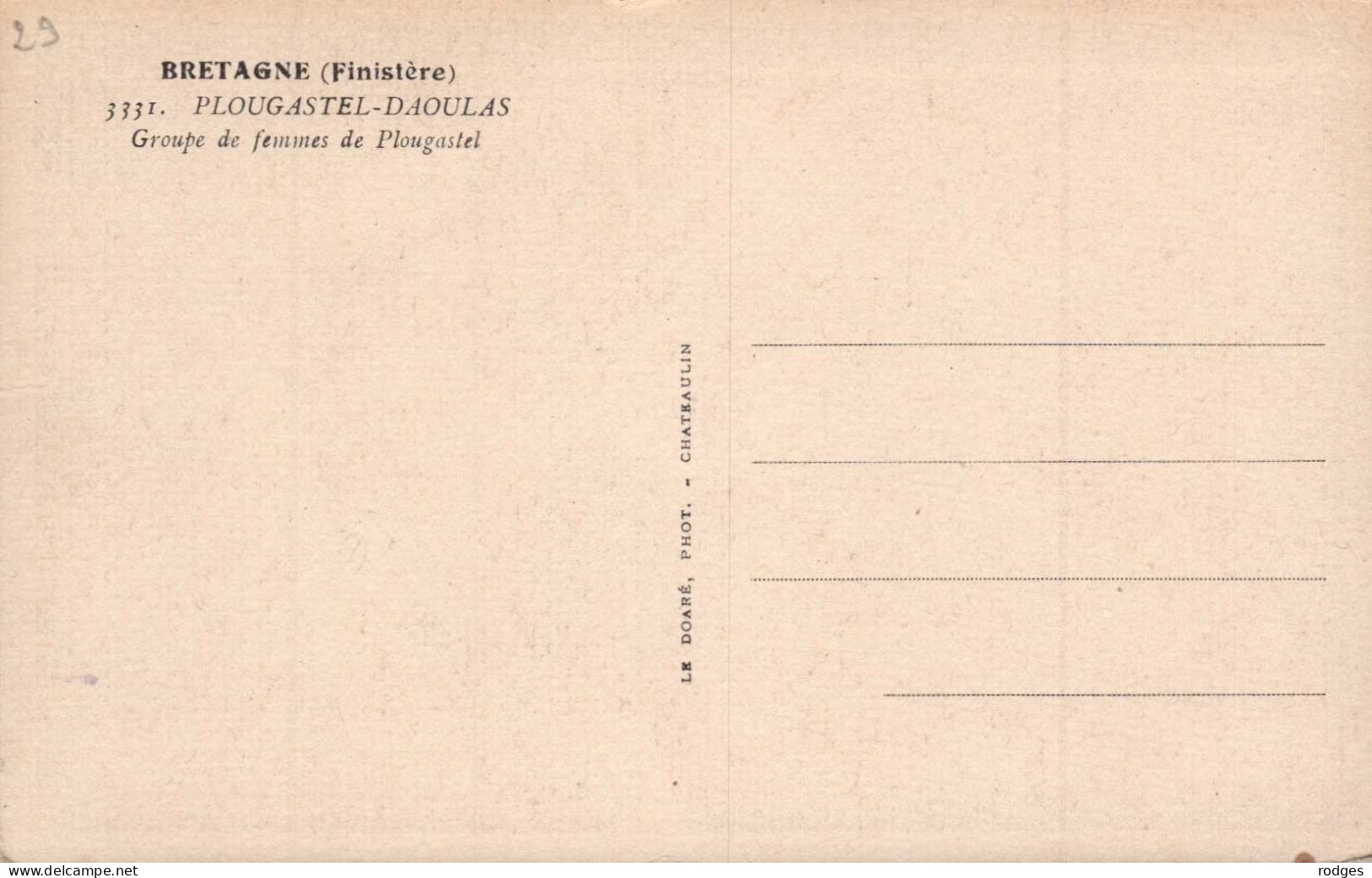 29 , Cpa  PLOUGASTEL-DAOULAS , 3331 , Groupe De Femmes De Plougastel (12813.V24) - Plougastel-Daoulas