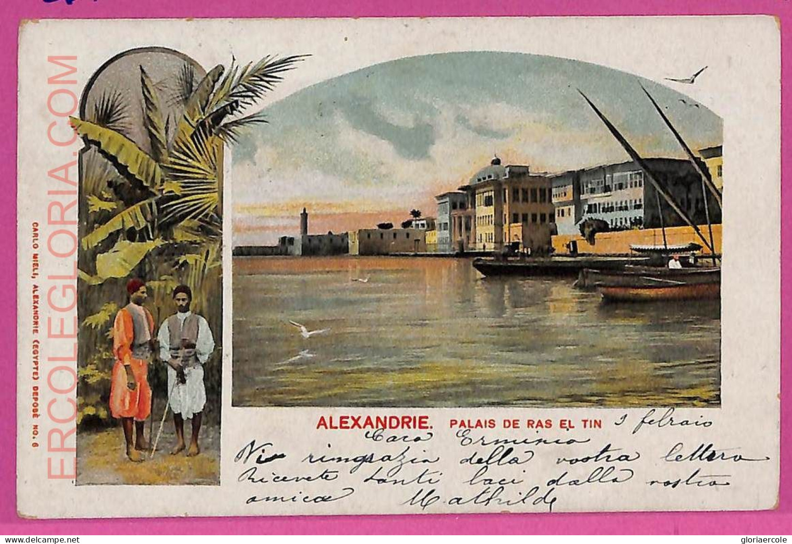 Ag2843 - EGYPT - VINTAGE POSTCARD - Alexandrie - 1902 - Alexandrie