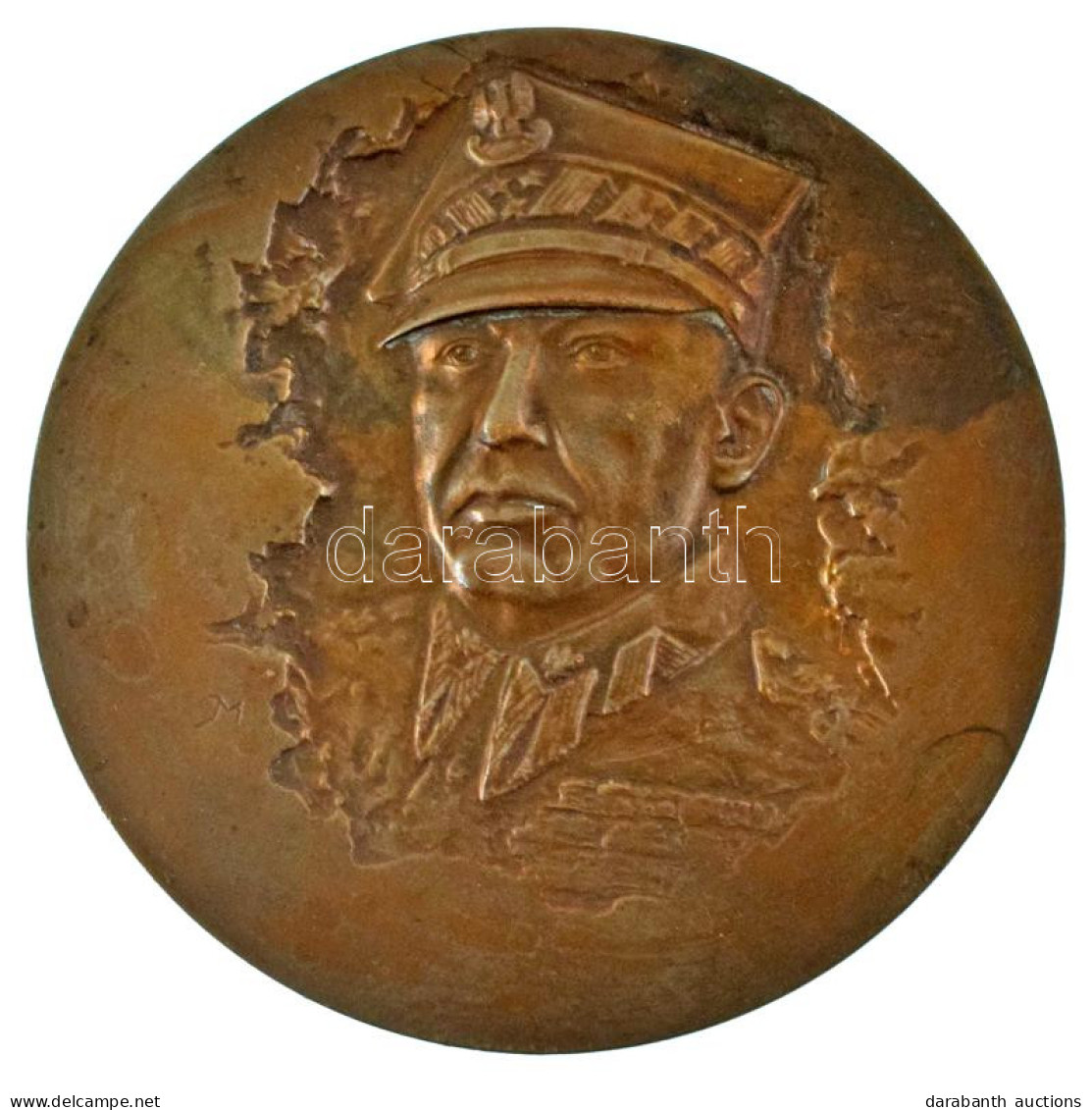 Lengyelország ~1950-1960. "Karol Swierczewski 1897-1947" Bronz Emlékérem. Szign.: M (69mm) T:XF Poland ~1950-1960. "Karo - Zonder Classificatie