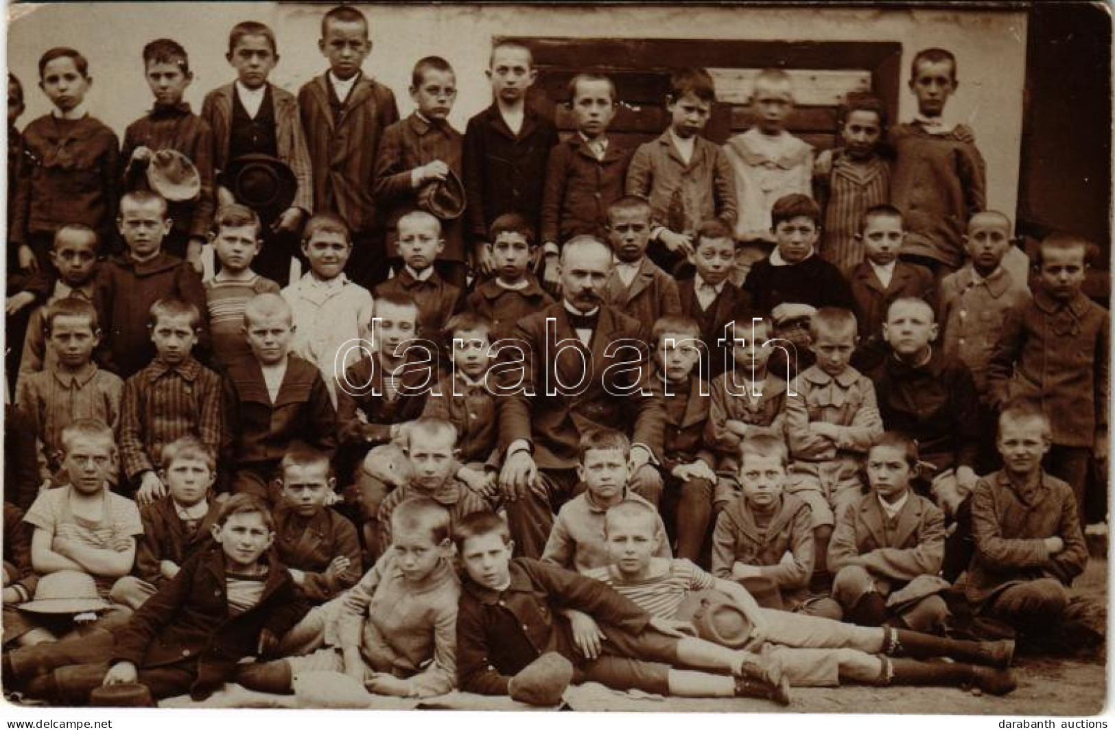 T2/T3 1911 Arad, Iskolások Csoportképe / School Children Group Photo (EK) - Unclassified