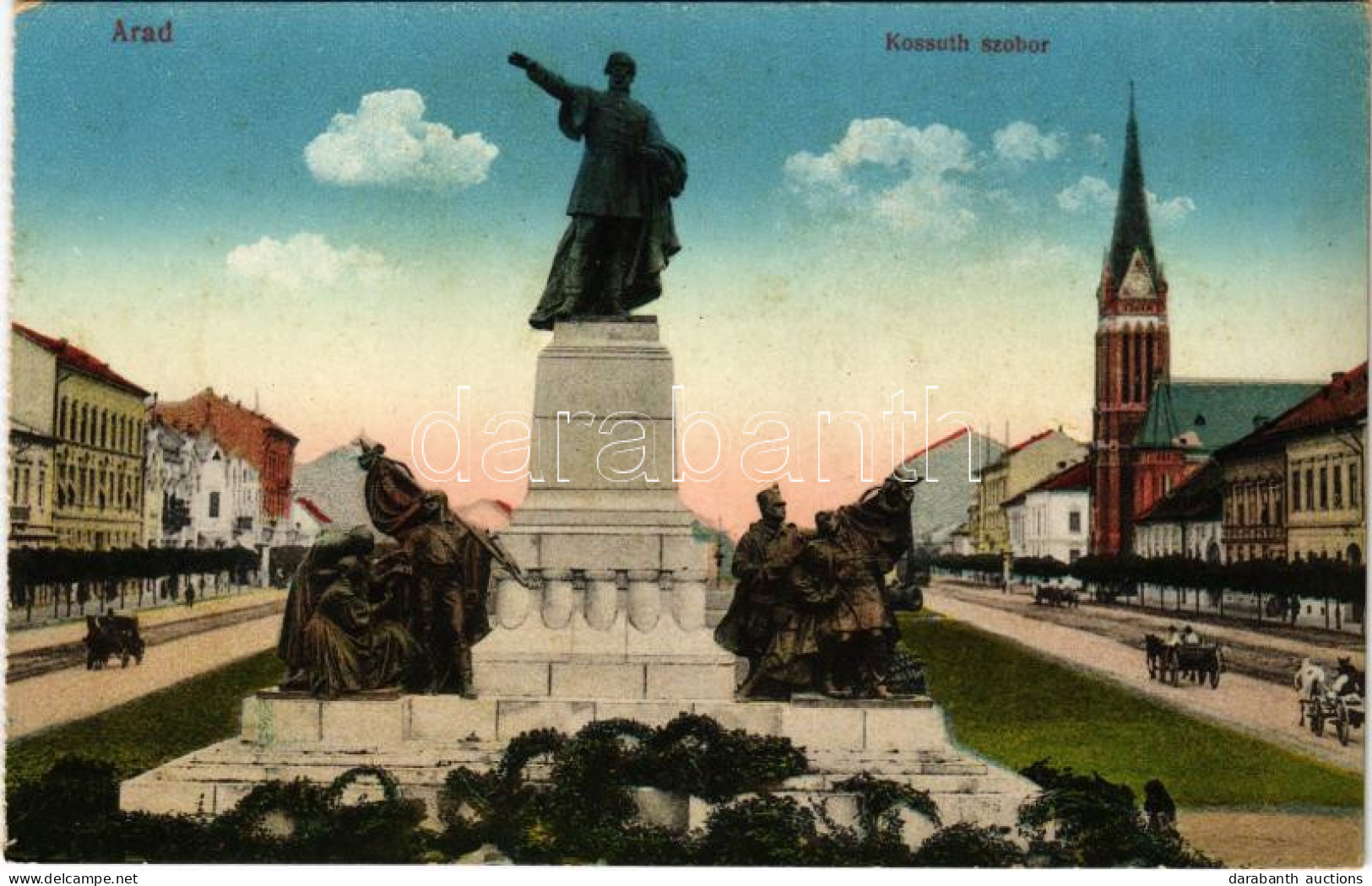 ** T2/T3 Arad, Kossuth Szobor. Kerpel Izsó Kiadása / Monument (EK) - Non Classés