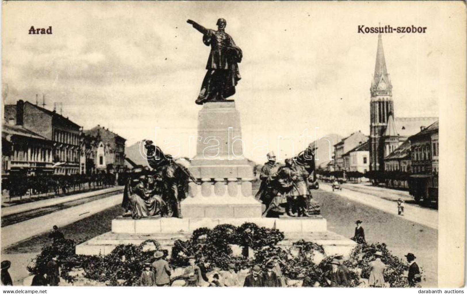 * T2/T3 Arad, Kossuth Szobor. Kerpel Izsó Kiadása / Statue, Monument - Non Classés