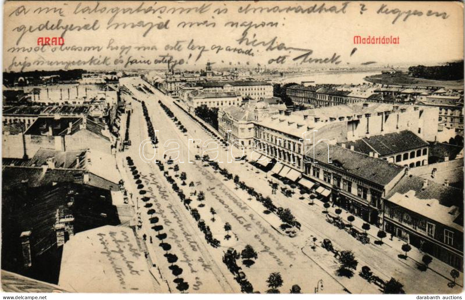 T2/T3 1911 Arad, Madártávlatból, üzletek / General View, Shops (EK) - Non Classés