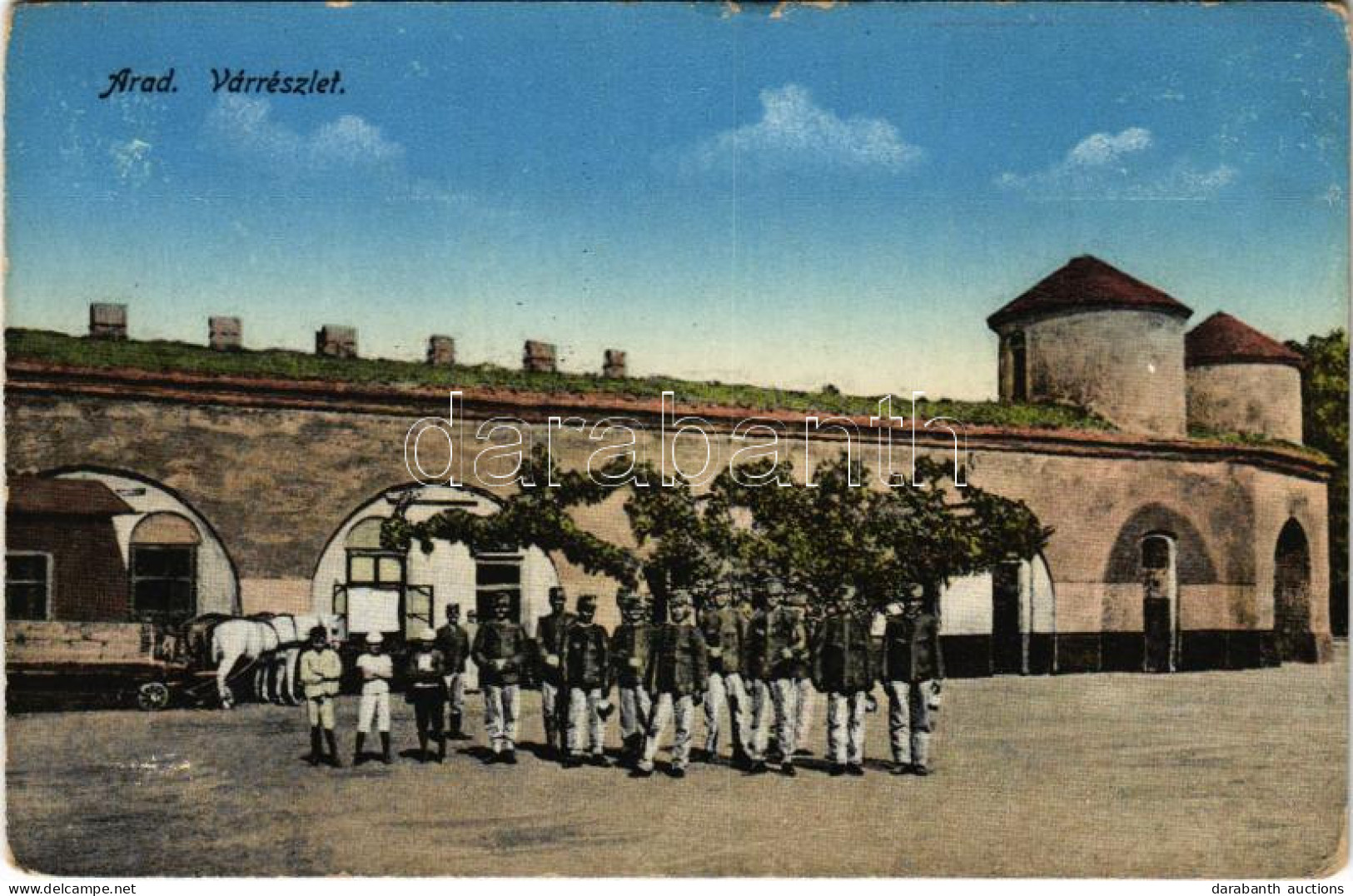 * T3 Arad, Vár Részlet Katonákkal. Weisz Leo Kiadása / Castle With K.u.K. Soldiers (szakadás / Tear) - Non Classificati