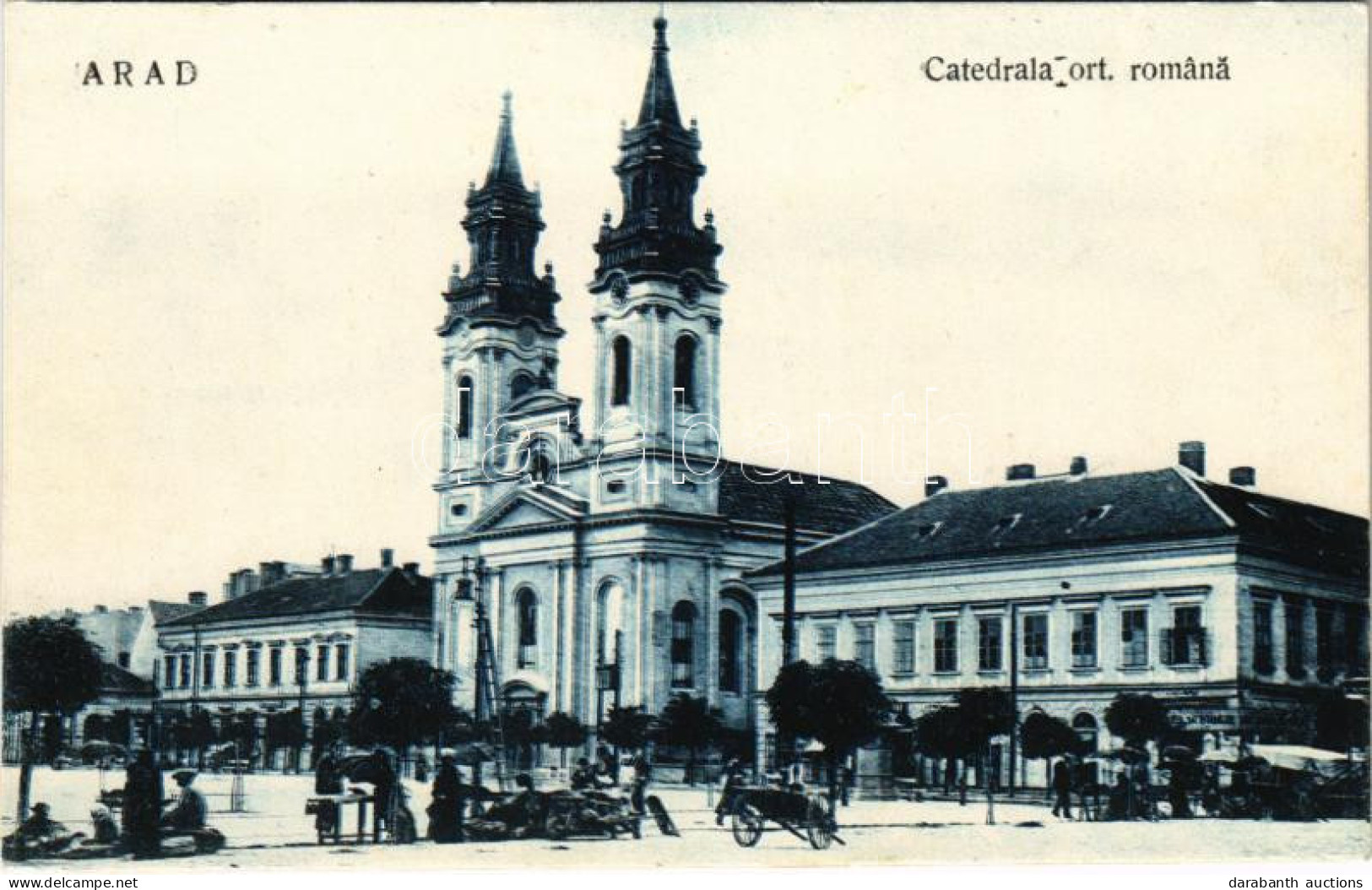 ** T1/T2 Arad, Görögkeleti Román Templom, Tér üzletekkel / Catedrala Ort. Romana / Romanian Orthodox Church,shops - Non Classificati