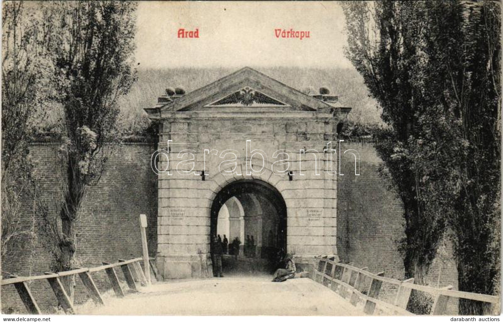 T2/T3 1909 Arad, Várkapu. Kiadja Mandl J. / Castle Gate - Non Classificati